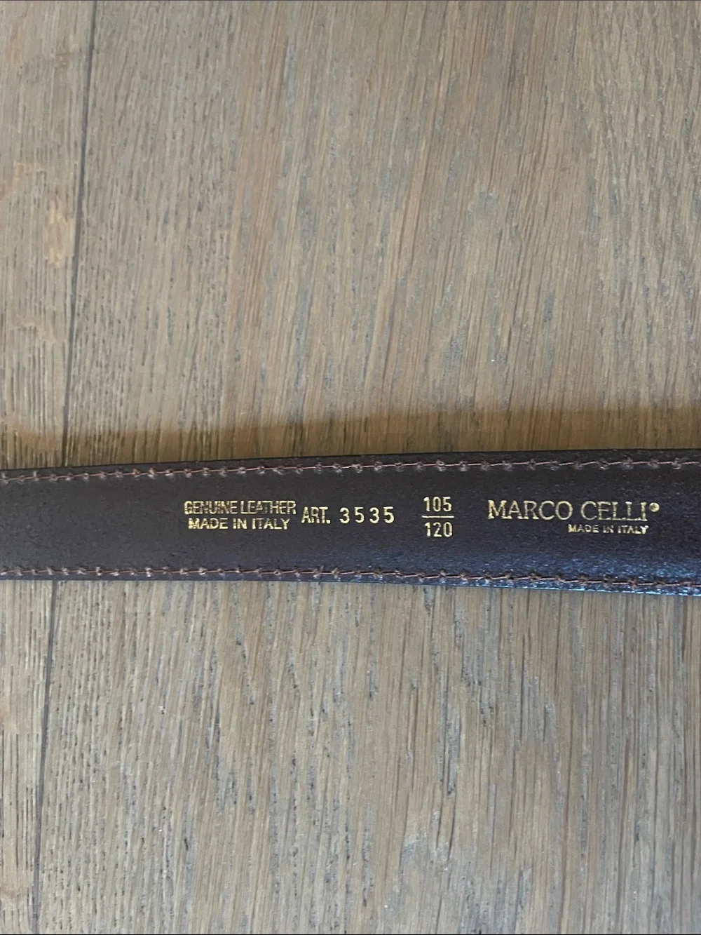 Marco Celli Made In Italy Men’s Brown Leather Belt Size 105/120